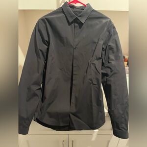 SANDRO Men’s Dress Fitted Cotton Shirt - Black Size 39